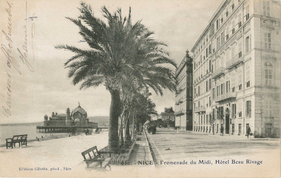 Jean Gilletta, Hôtel Beau Rivage, Nice, carte postale, Coll. particulière