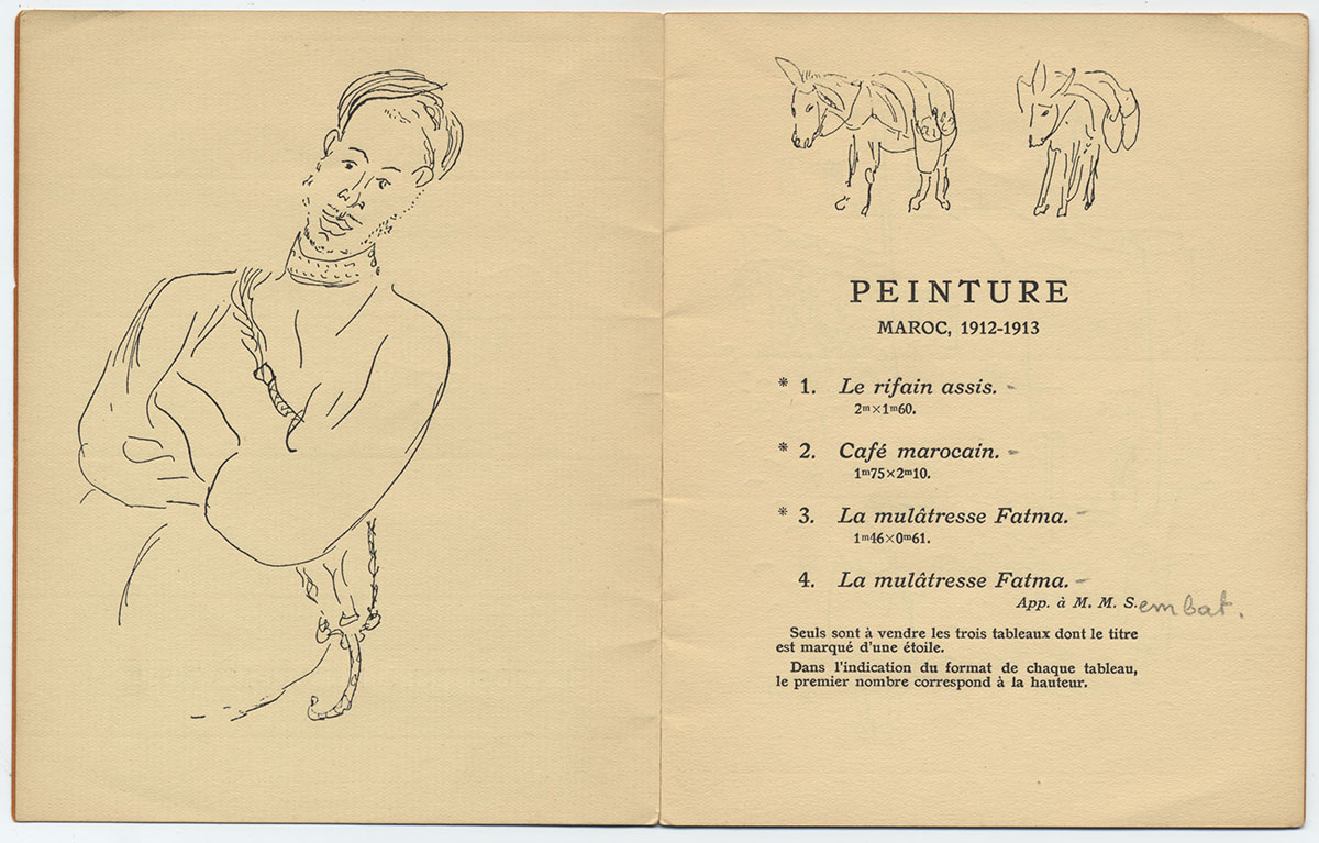 "Catalogue d’exposition Henri Matisse", Galerie Bernheim-Jeune, 1913