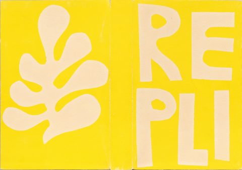 André Rouveyre, Henri Matisse, "Repli", éditions du Bélier, Paris, 1947 Couverture exécutée au pochoir d’après une composition en papiers gouachés découpés de Henri Matisse.